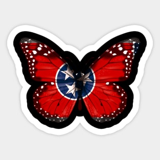 Tennessee Flag Butterfly - Gift for Tennessean From Tennessee TN Sticker